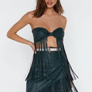 Fringe bandeau top